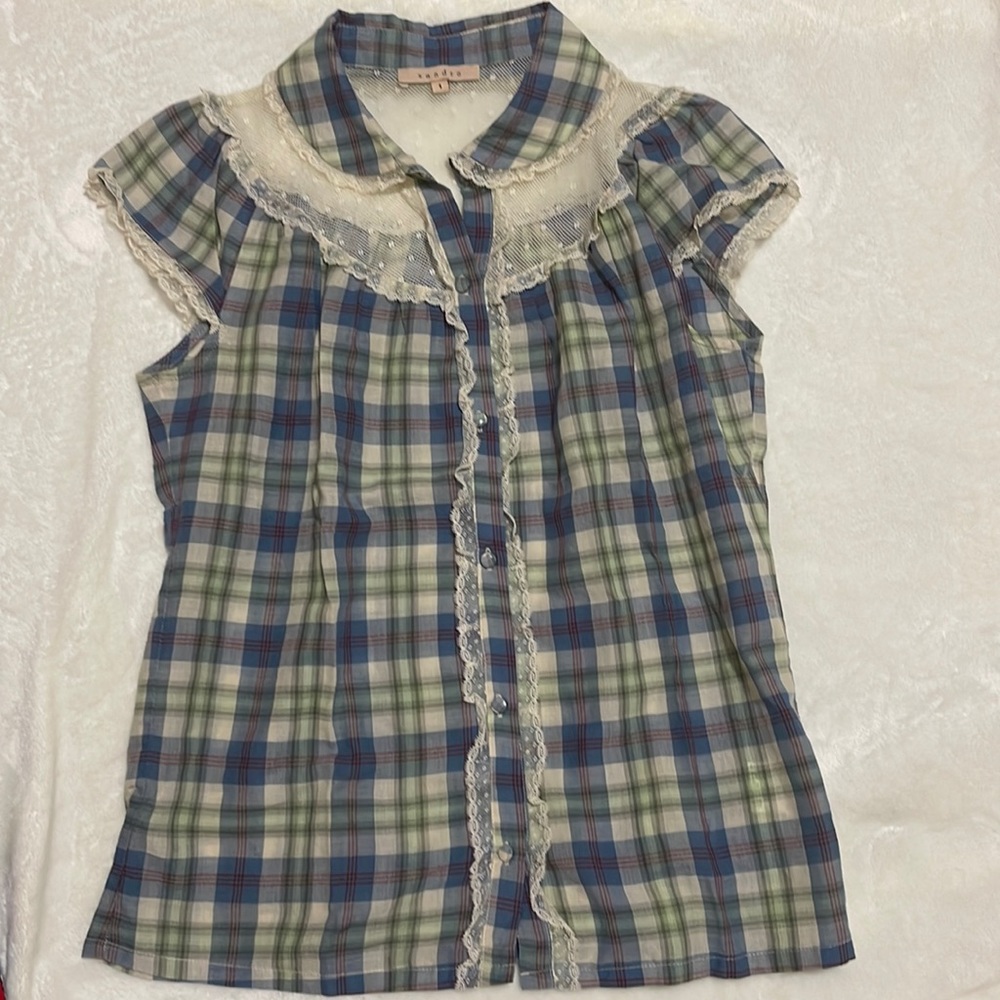 Sandro Check Button Down - image 1